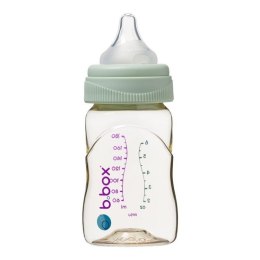 B.Box - Butelka ze smoczkiem do karmienia niemowląt wykonana z PPSU 180 ml Sage