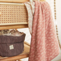 Jollein - Ręcznik kąpielowy z kapturem 75 x 75 cm Meadow Rosewood